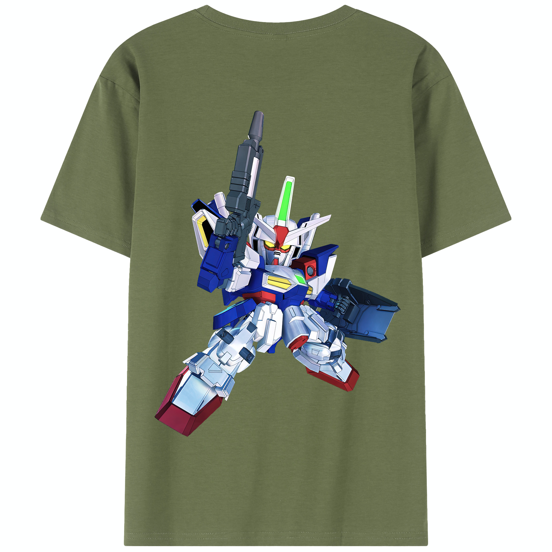 （画像用） 機動戦士ガンダム Mobile Suit Gundam 綿100％半袖Tシャツ（背面プリント）